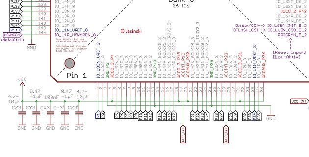 Ausschnitt eines elektronischen Schaltplans