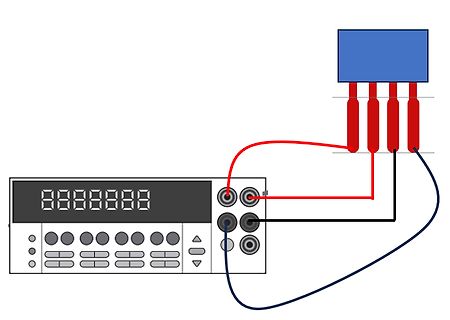 Verbindung eines Labornetzteils mit einem Bauteil