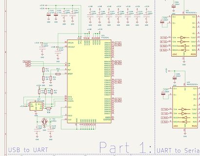 Schaltplan eines USB-zu-UART-Wandlers