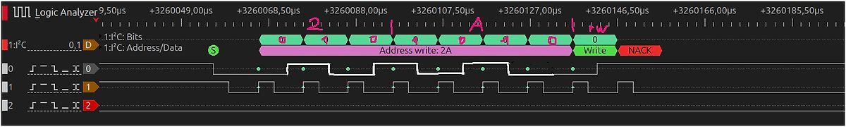 Logikanalysator Screenshot I2C Protokoll