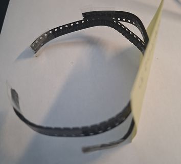 Filmstreifen auf weißem Untergrund