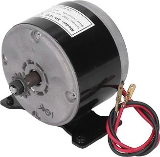 Elektromotor mit Typenschild und Kabeln
