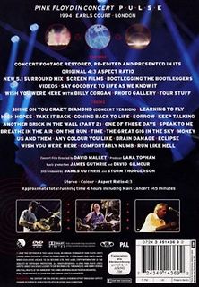 Rückseite einer Pink Floyd Pulse DVD