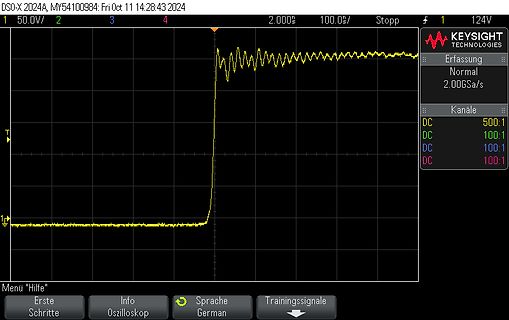 Oszilloskop-Messkurve eines digitalen Signals