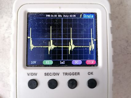 Handheld-Oszilloskop mit PWM-Signal