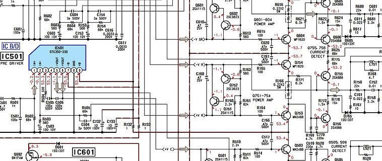 Ausschnitt eines elektronischen Schaltplans