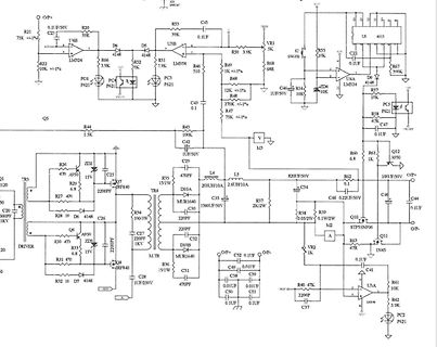 Elektronischer Schaltplan mit mehreren Verstärkerstufen