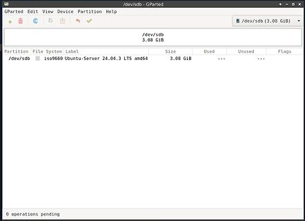 GParted Partition Editor Screenshot