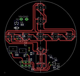 PCB-Layout einer kreisförmigen Leiterplatte