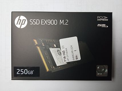 Verpackung einer HP SSD EX900 M.2