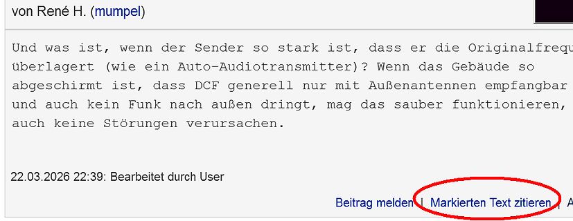 Forenbeitrag über Funkstörungen und Abschirmung