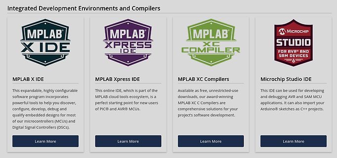 Übersicht Microchip MPLAB Entwicklungsumgebungen und Compiler