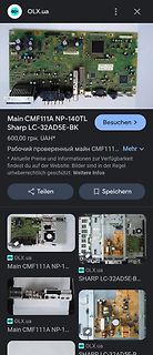 Screenshot eines Verkaufsangebots für eine TV-Hauptplatine