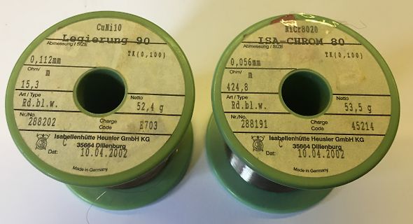 Zwei Spulen von Isabellenhütte Heusler GmbH KG