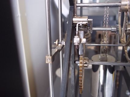 Mechanische Metallkonstruktion mit Zahnrädern und Wellen