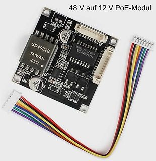PoE-Modul 48V auf 12V Konverter