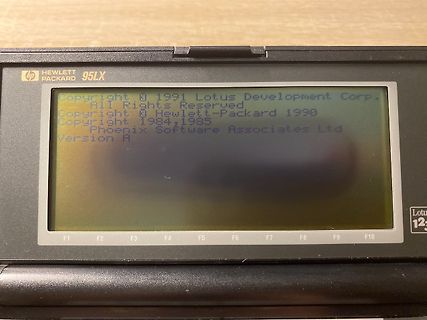 Display eines HP 95LX Handheld-Computers
