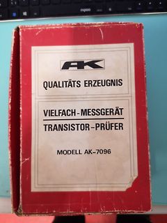 Verpackung eines Transistor-Prüfers