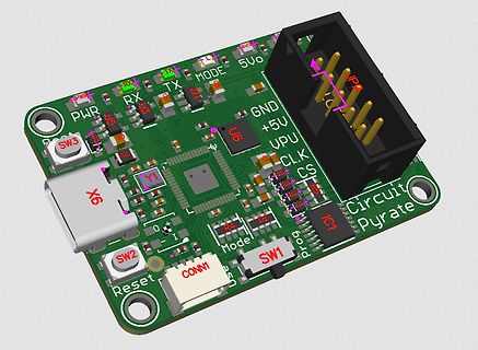 3D-CAD-Modell einer Leiterplatte von Circuit Pirate