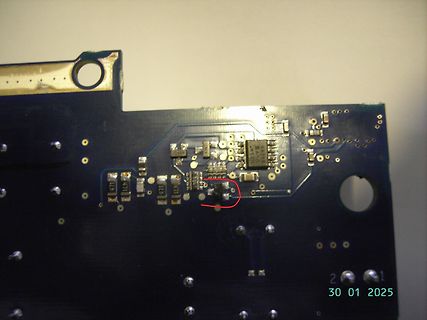 Nahaufnahme einer Leiterplatte mit SMD-Bauteilen