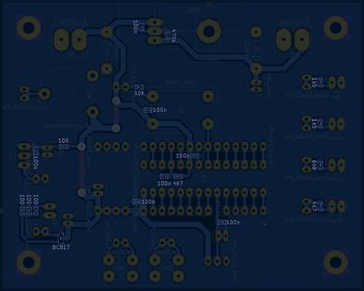 Leiterplatten-Layout einer Platine