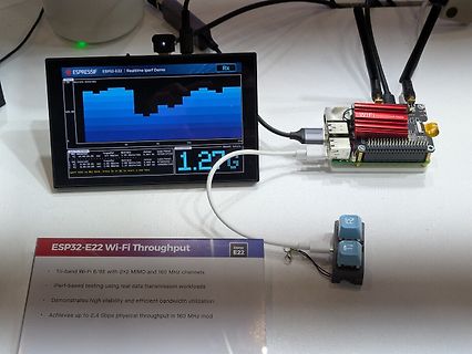 ESP32-E22 Wi-Fi Durchsatz Messaufbau
