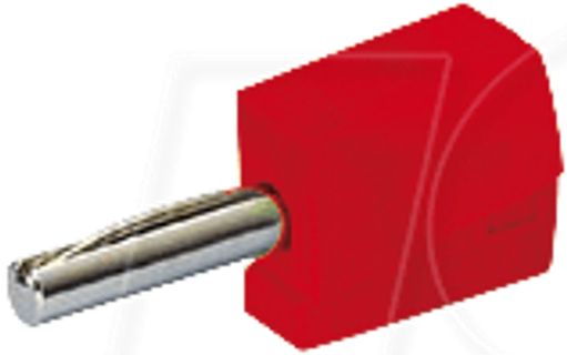 Metallischer Stecker mit rotem Gehäuse