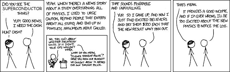 Comic über Physik-News und Geldwetten