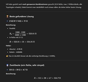 Berechnung von Widerstandskombinationen