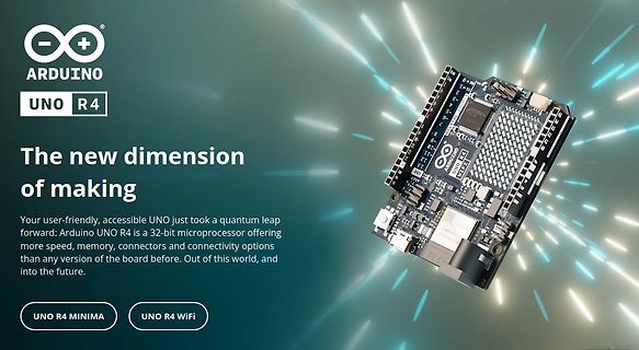 Werbebanner für Arduino UNO R4 Mikrocontroller