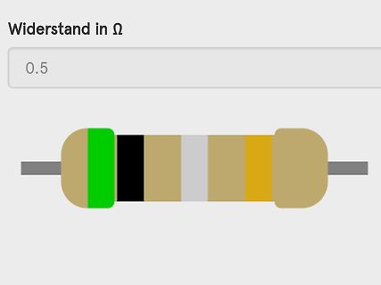 Grafische Darstellung eines Widerstands mit Wertangabe