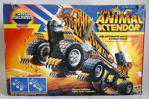 Verpackung eines Galoob Power Machines Animal Xtendor Spielzeugautos