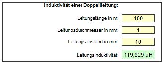 Rechnergestützte Berechnung der Induktivität einer Doppelleitung