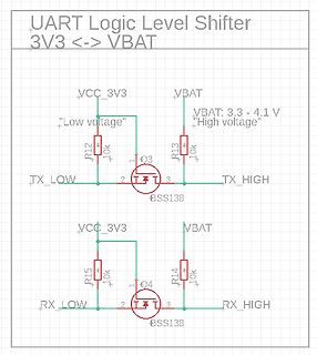 Schaltplan eines UART Logic Level Shifters
