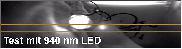 Test mit 940 nm LED