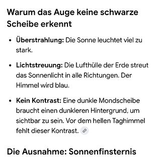 Erklärung warum das Auge keine schwarze Scheibe erkennt