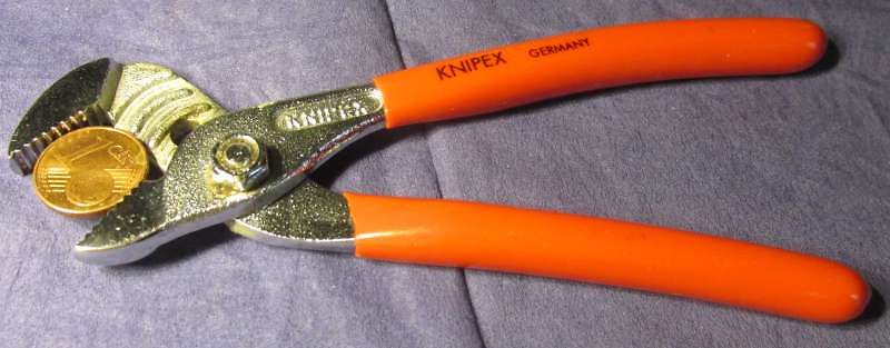 Knipex Wasserpumpenzange mit Münze
