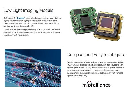Produktbeschreibung Low Light Imaging Module Caiman