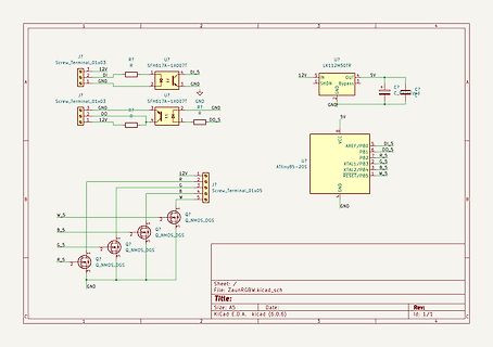 Schaltplan mit ATtiny85-20S Mikrocontroller