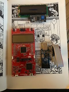 Elektronikkomponenten auf Comic-Buch-Seite