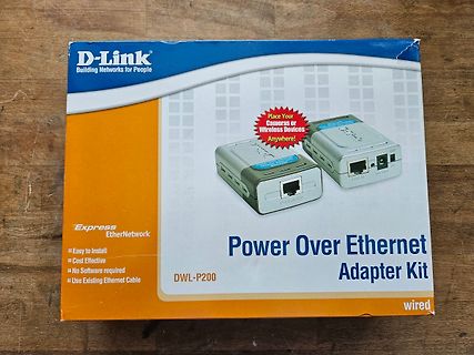 Verpackung eines D-Link Power Over Ethernet Adapter Kits