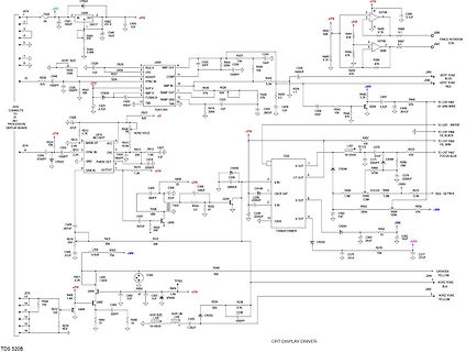 Schaltplan eines CRT Display Drivers