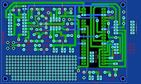 Leiterplatten-Layout einer Elektronikschaltung