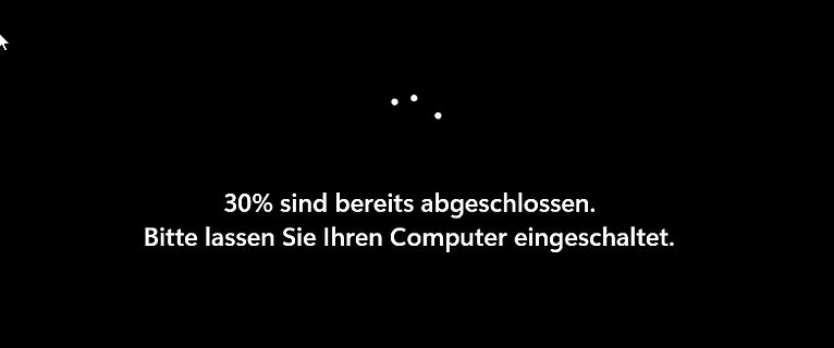 Fortschrittsanzeige einer Installation