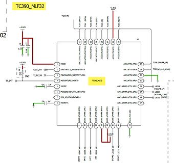 Schaltplan eines Mikrocontrollers TC390_MLF32