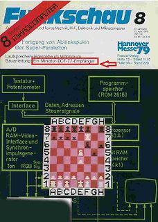 Blockschaltbild eines DCF-77-Empfängers aus einer Zeitschrift
