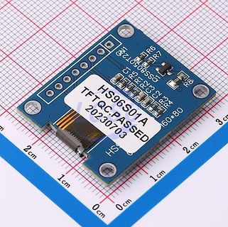 TFT Display Modul auf Millimeterpapier