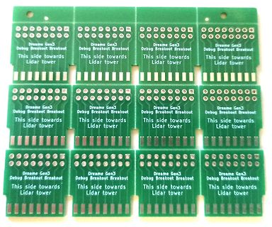 Mehrere Dreame Gen3 Debug Breakout Leiterplatten