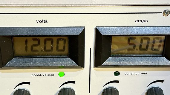 Display eines Labornetzteils