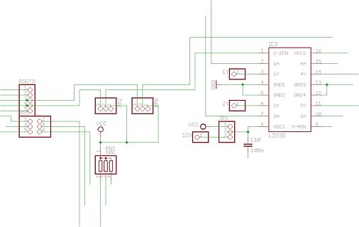 Schaltplan eines L293D Motortreibers